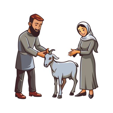 Kutsal Kurban El Adah İllüstrasyon