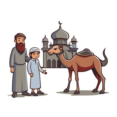 Kutsal Kurban El Adah İllüstrasyon