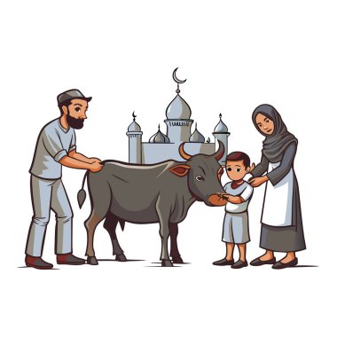 Kutsal Kurban El Adah İllüstrasyon