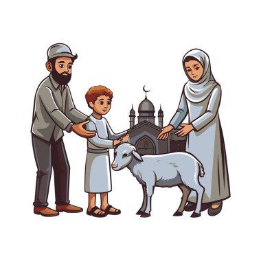 Kutsal Kurban El Adah İllüstrasyon