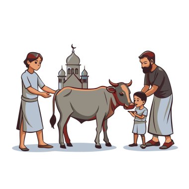 Kutsal Kurban El Adah İllüstrasyon