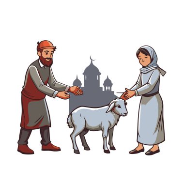 Kutsal Kurban El Adah İllüstrasyon