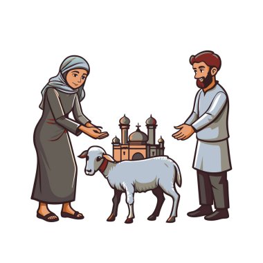 Kutsal Kurban El Adah İllüstrasyon