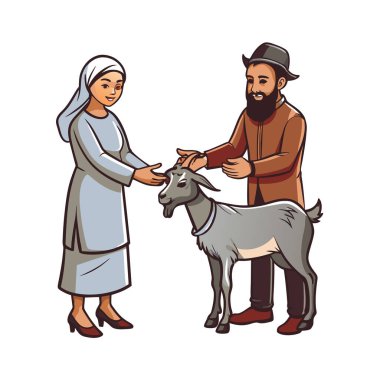 Kutsal Kurban El Adah İllüstrasyon