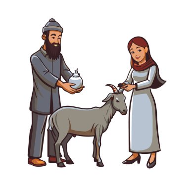 Kutsal Kurban El Adah İllüstrasyon