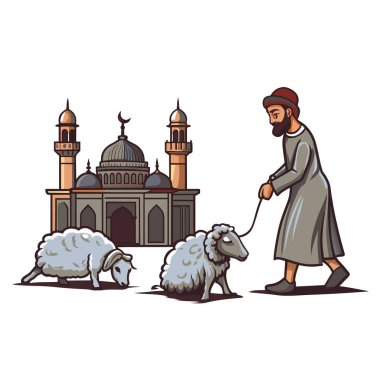 Kutsal Kurban El Adah İllüstrasyon