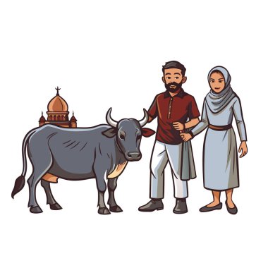 Kutsal Kurban El Adah İllüstrasyon