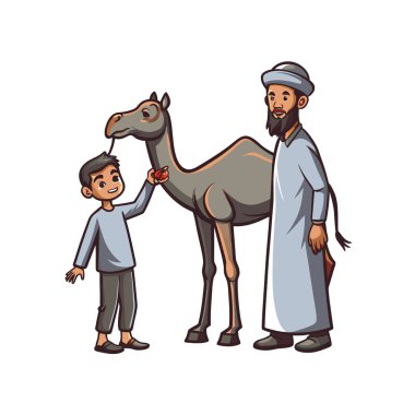 Kutsal Kurban El Adah İllüstrasyon