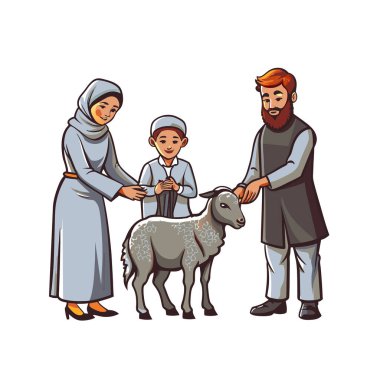 Kutsal Kurban El Adah İllüstrasyon