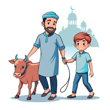 Kutsal Kurban El Adah İllüstrasyon