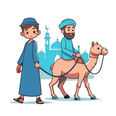 Kutsal Kurban El Adah İllüstrasyon