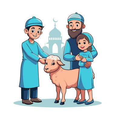 Kutsal Kurban El Adah İllüstrasyon