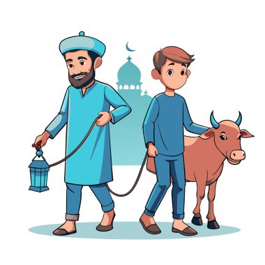 Kutsal Kurban El Adah İllüstrasyon