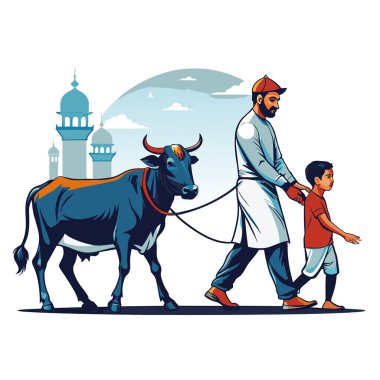 Kutsal Kurban El Adah İllüstrasyon