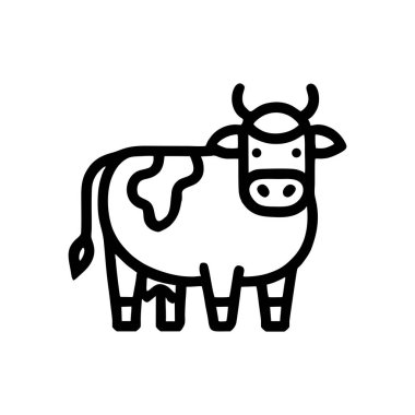 Basit inek ve boğa vektörü Minimalist ve modern tasarımı ile