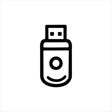 Minimalist ve modern tasarımı olan basit USB Flaş Disk Vektörü