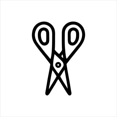 Minimalist ve modern tasarımı olan basit makas vektörü