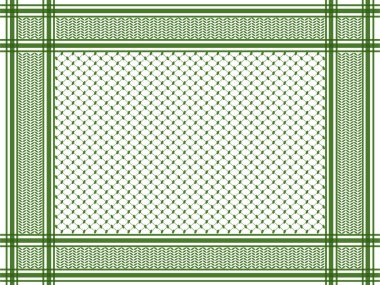 Vector green palestine keffiyeh vector template for print clipart