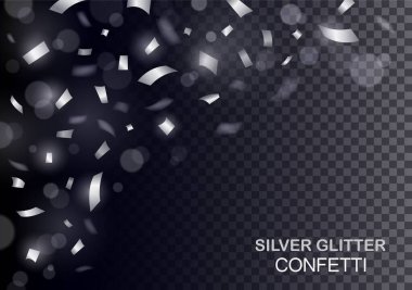 gümüş rengi parlak konfeti arka planı