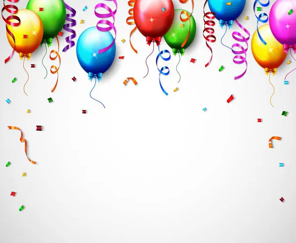 kurdele ile renkli balonlar