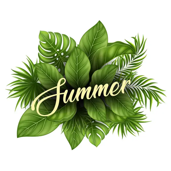 Tropikal çiçekli vektör çerçevesi