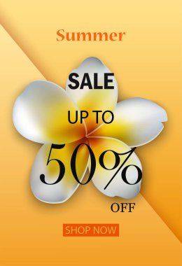 Vektör yaz satışı posteri