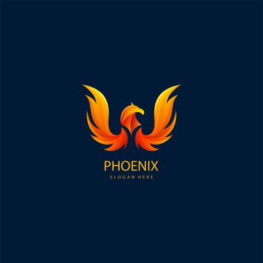 Lüks Anka Logosu. En iyi Phoenix kuş logosu tasarımı