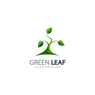 Eko yeşil logo tasarım şablonu bırakır