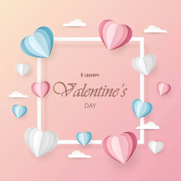 Kağıt biçiminde Sevgililer Günü arkaplanının vektör çizimi