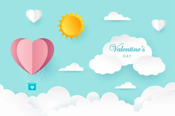 Kağıt biçiminde Sevgililer Günü arkaplanının vektör çizimi