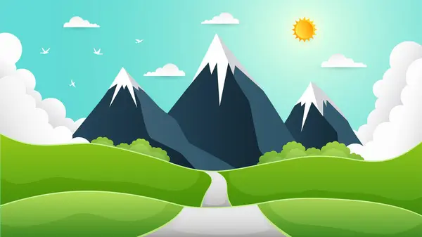 dağ manzarası. vektör çizim.