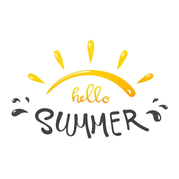 Merhaba yaz vektör logosu.