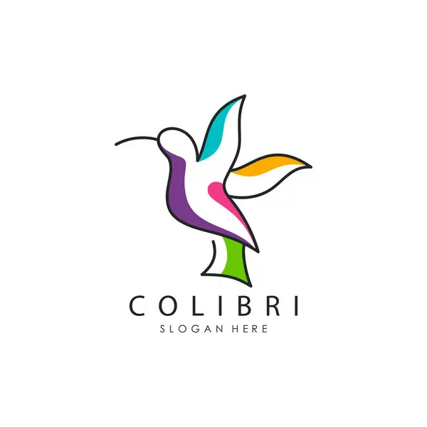 Colibri kuşlarının logosunun vektör çizimi