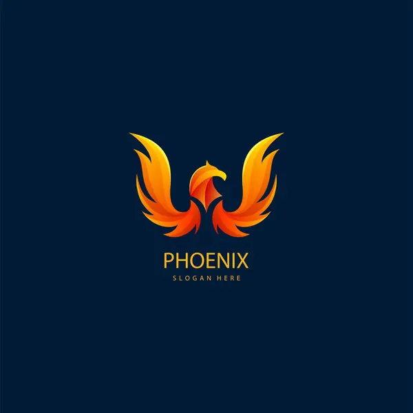 Lüks Anka Logosu. En iyi Phoenix kuş logosu tasarımı