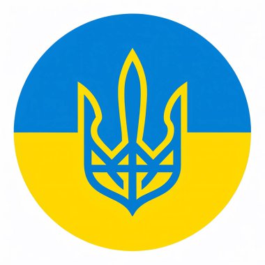 Ukrayna 'nın sembolü sarı-mavi arka planda bir mızrak.