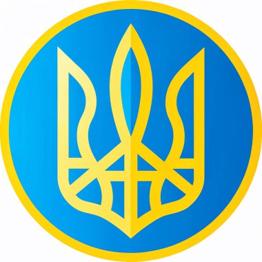 Ukrayna 'nın sembolü sarı-mavi arka planda bir mızrak.