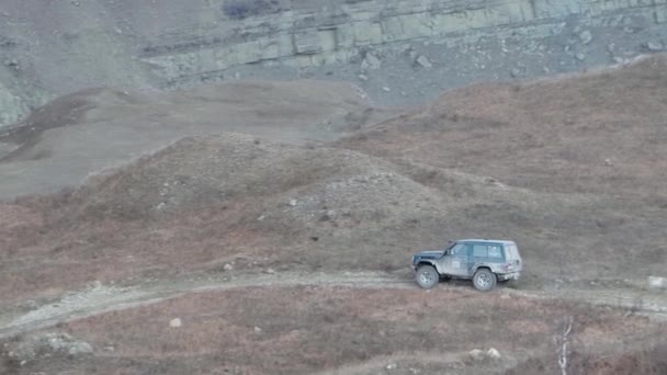 Dagestan Rusia Octombrie 2021 Vehicul Accidentat Aventură Road Deplasează Prin — Videoclip de stoc