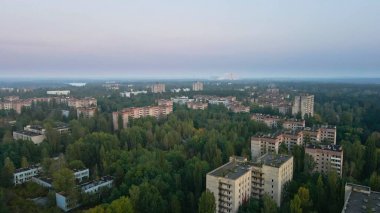 Şehir binalarının hava manzarası