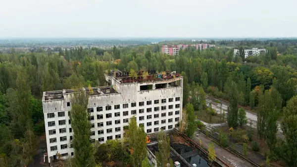 Çernobil, Ukrayna - Nisan 26, 2018: Terk edilmiş pyexclusion bölgesi.