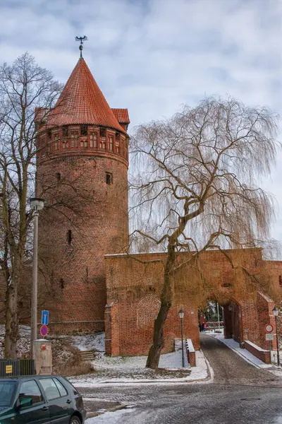 stock image Stroll through the medieval Hansa Town of Tangermnde, Germany, famous for its beautifully decorated half-timbered buildings, cobblestone streets, and rich historical charm that transports you back in time