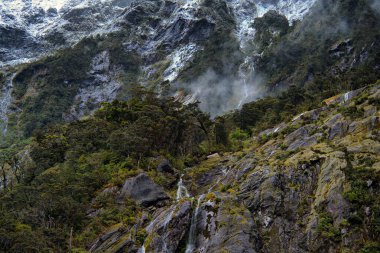 Sahne Milford Sound, Güney Adası, Yeni Zelanda