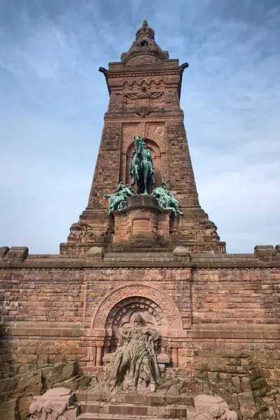 stock image Wilhelm I Monument with sleeping Emperor Barbarossa (Red Beard) on Kyffhaeuser Mountain Thuringia, Germany