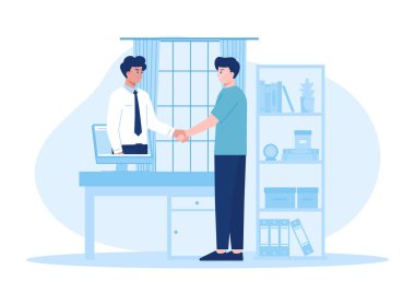 İş sözleşmelerinin onaylanması çevrimiçi trend kavramı düz illüstrasyon