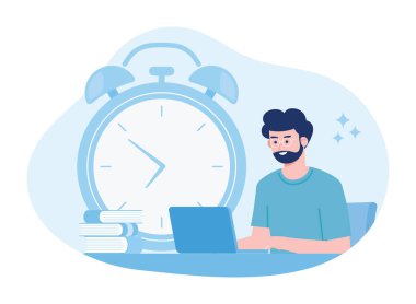 Trend konsepti düz illüstrasyon çalışma zamanı