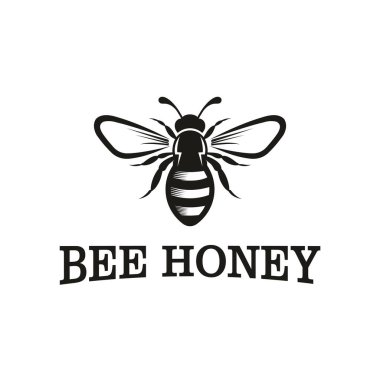 Klasik logo bal arısı vektör şablonu çizimi