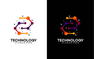 Soyut Modern Z Teknolojisi İlk logo vektör şablonu dizayn ediyor