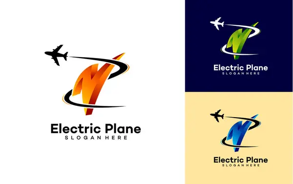 Modern N İlk Seyahat logosu konsept vektörü tasarladı