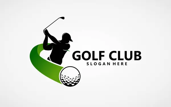 Golf Logosu Tasarımı, Golf Spor Silueti Logo Tasarımı Şablonu