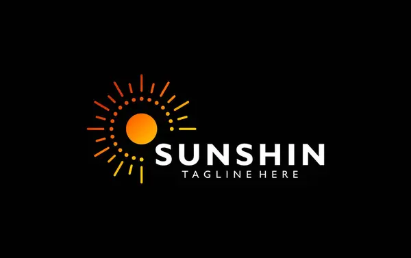 Güneş logosu sembolü vektör çizimi tasarımı