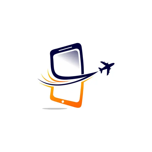 Çevrimiçi seyahat logo vektör illüstrasyon tasarımı